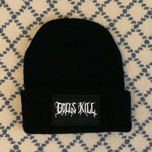 Dolls Kill Black Beanie